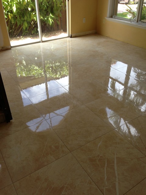 Porcelain Floor modern-vardagsrum