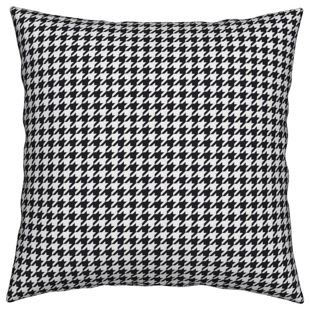 The Houndstooth Check Small Black Houndstooth Throw Pillow