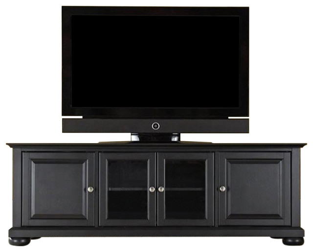 Pemberly Row 60 Low Profile Tv Stand In Black Traditional