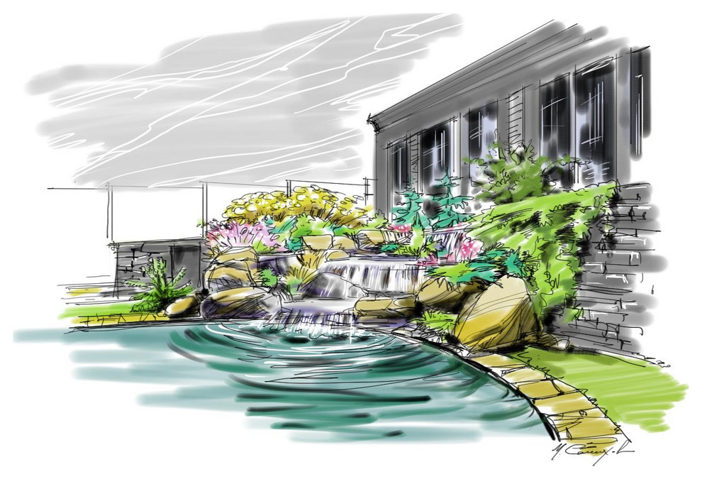 ландшафтный скетч