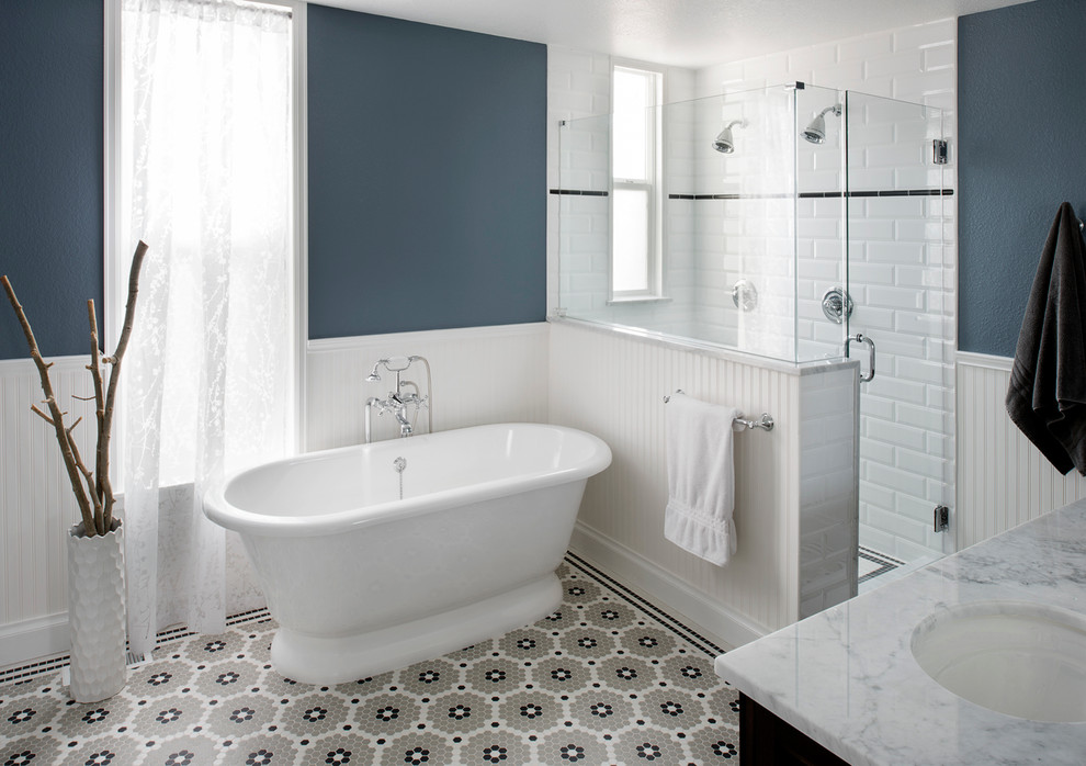 Inspiration for a transitional bathroom remodel in Denver