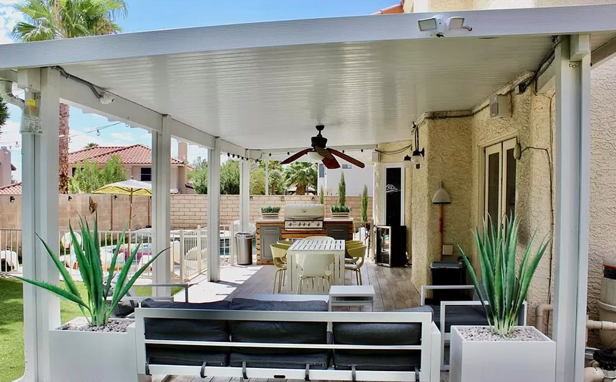 Backyard with Pavers