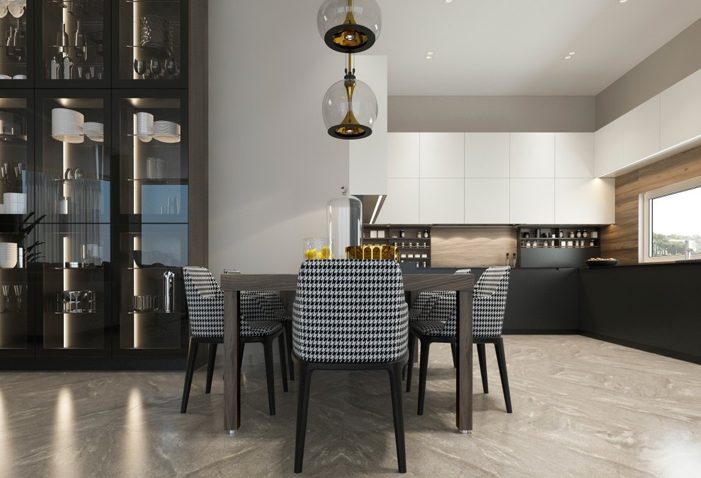 Современный интерьер загородного дома - кухня