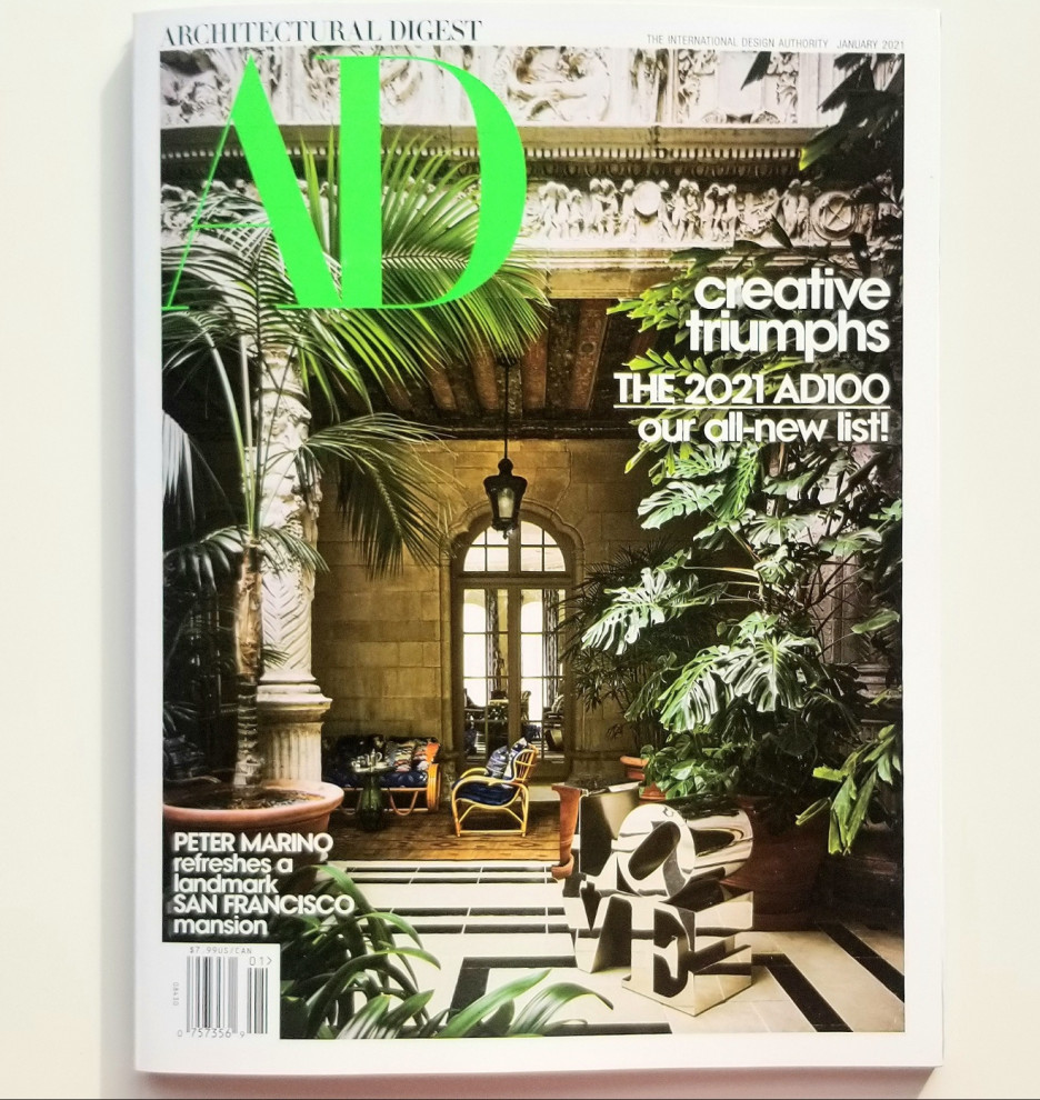 Architectural Digest January 2021 feature