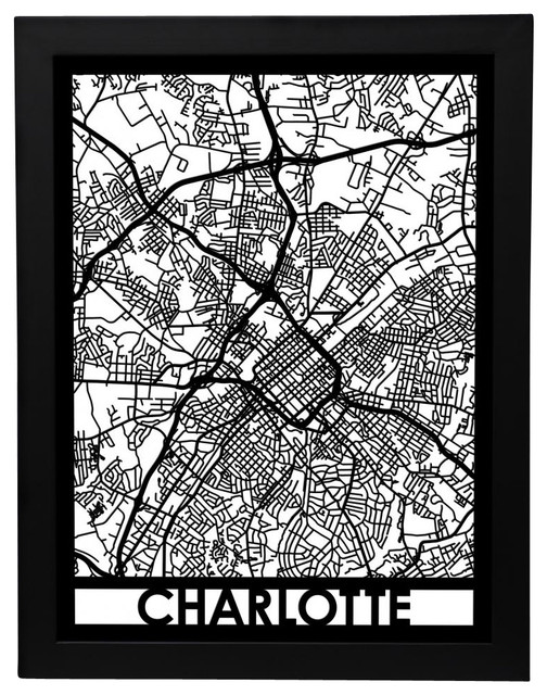 Charlotte Street Map Contemporary Prints And Posters By Cut Maps   Home Design 