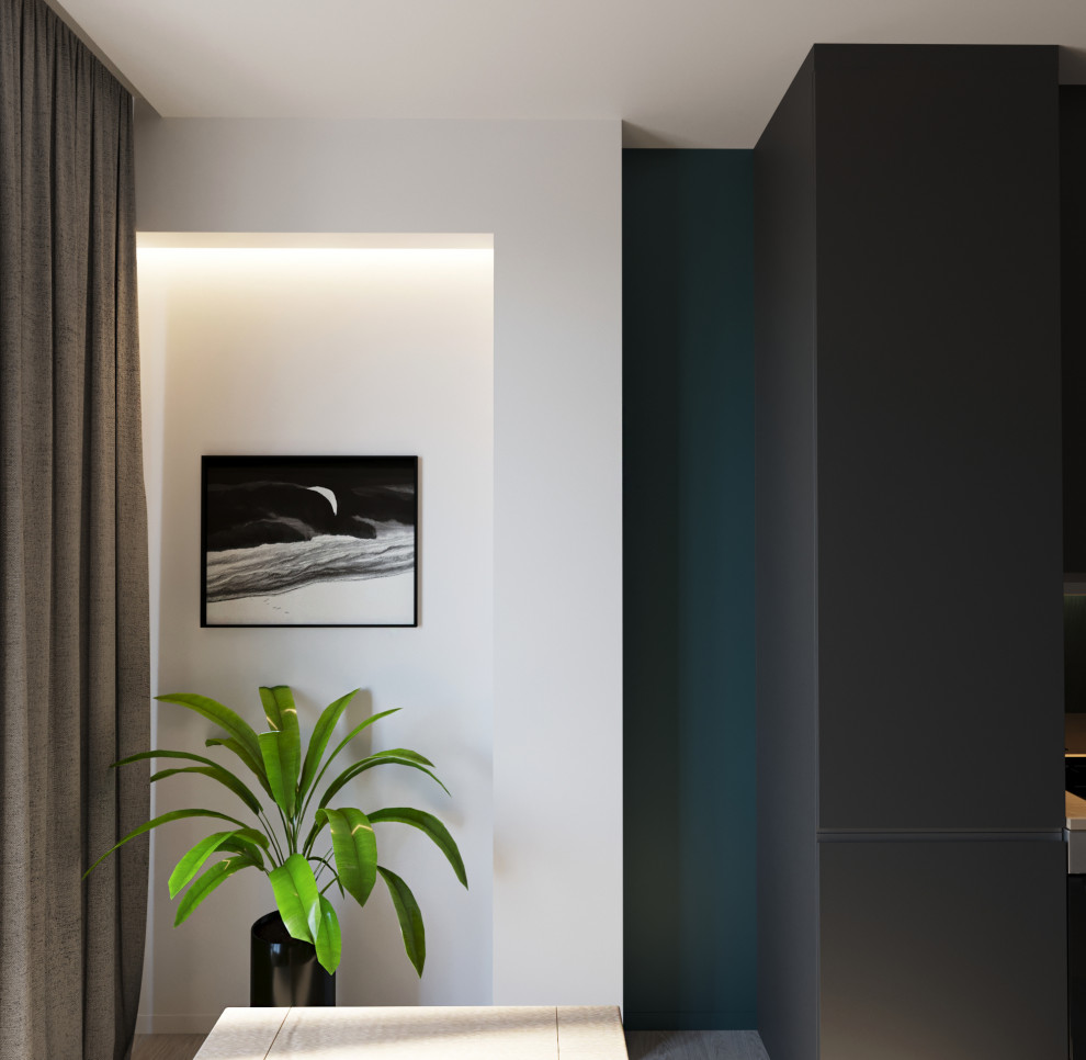 Дизайн проект квартиры 34 м2 в стиле "Минимализм"