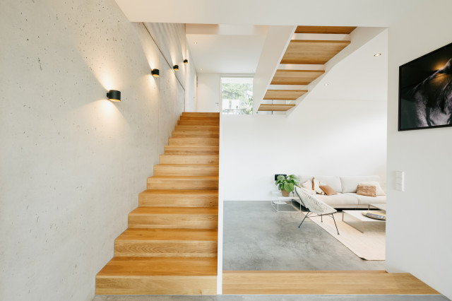 Split-Level-Treppe contemporain-escalier