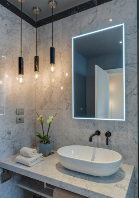 Loft 2 Parioli - Bathroom contemporary-powder-room