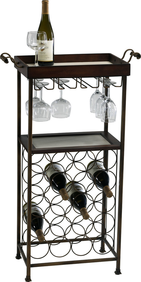 Cyan Design Mahogany & Copper New York Wine Rack