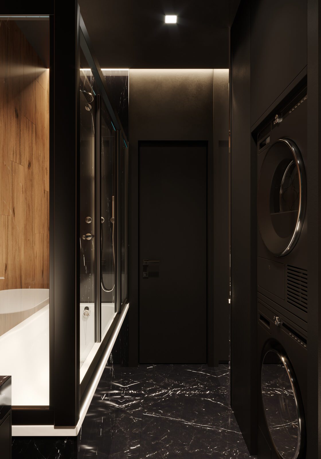 Квартира в черных тонах