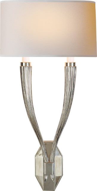 Ruhlmann Double Sconce, Polished Nickel