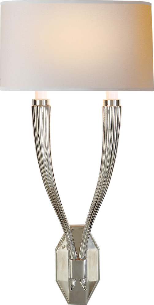 Ruhlmann Double Sconce, Polished Nickel