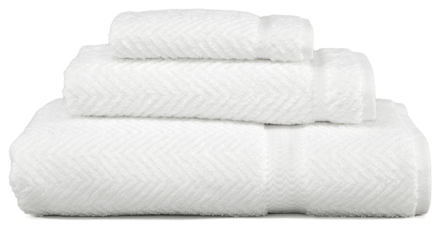 Herringbone 3 Piece Towel Set Contemporary Bath Towels By Linum Home Textiles