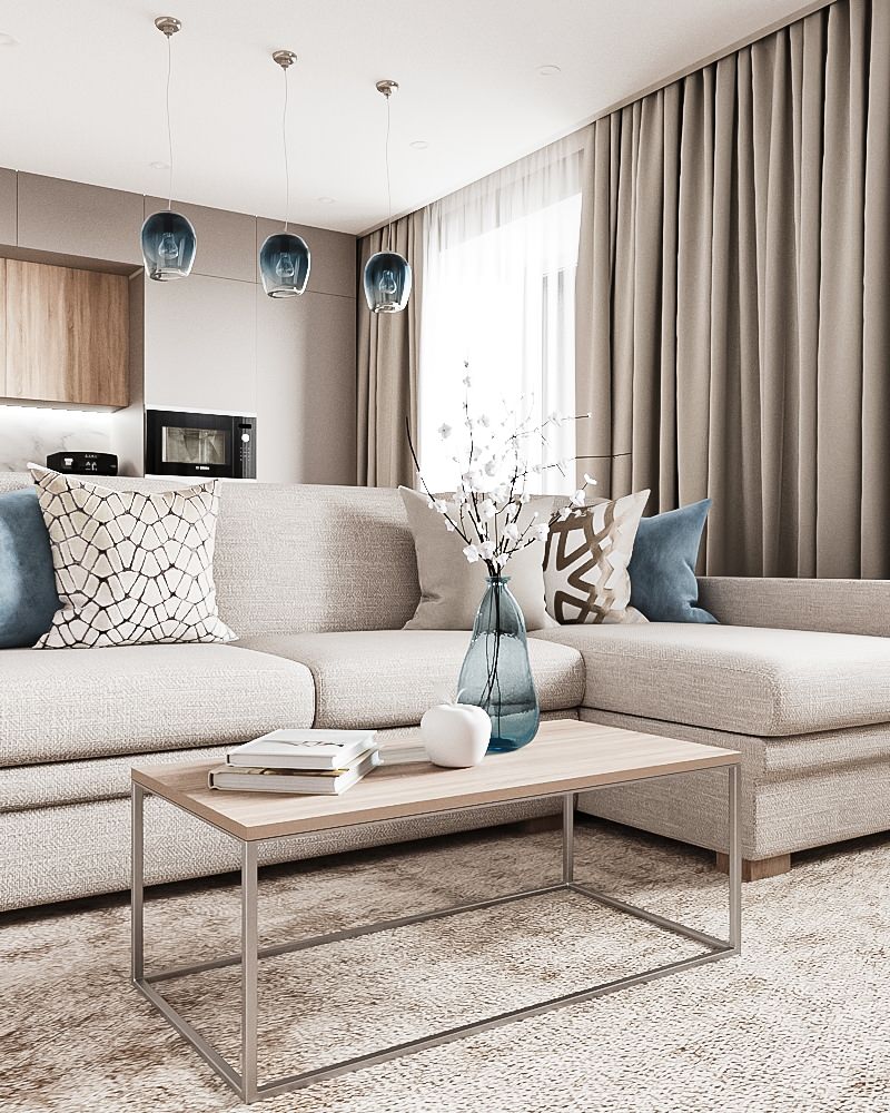 Кухня - гостиная в современном стиле