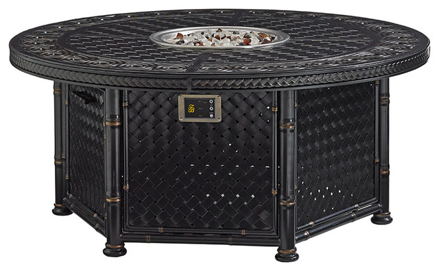 Tommy Bahama Misty Garden Round Fire Pit Asian Fire Pits By