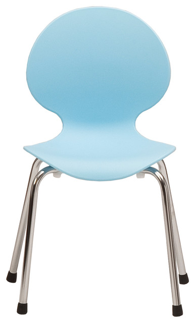 Bunny-Pp Junior Chair (Set of 4); Lt Blu/Chrome