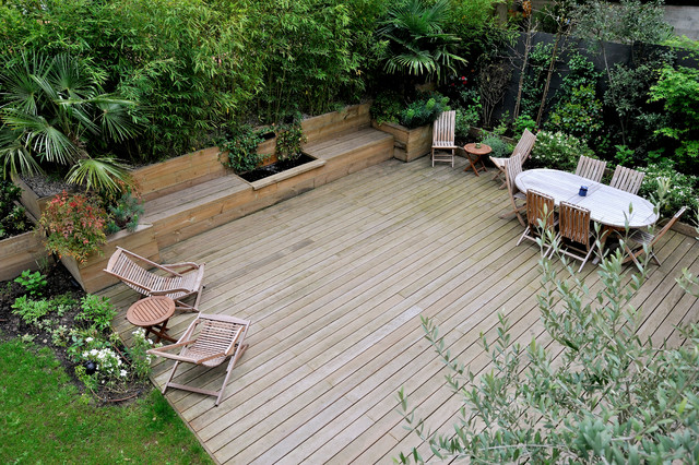 Maison Suresnes contemporaneo-terraza-y-balcon