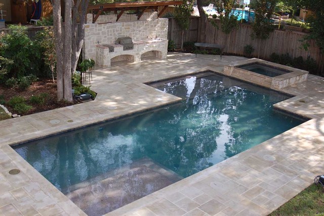 Rectangular modern-pool