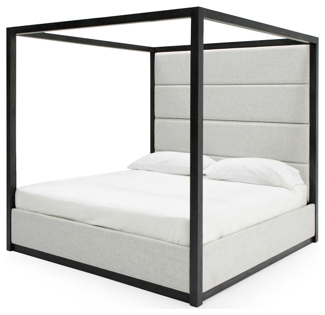 Modrest Manhattan Contemporary Canopy Grey Bed Contemporary Canopy