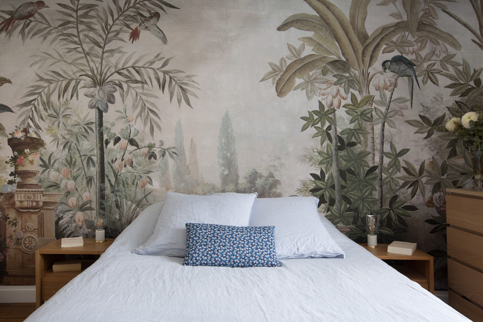 Idées déco pour une chambre contemporaine.