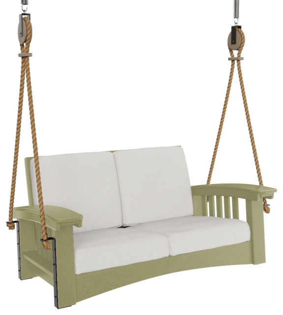 Cypress Mission Lounge Rope Swing, Taupe, Canvas Natural