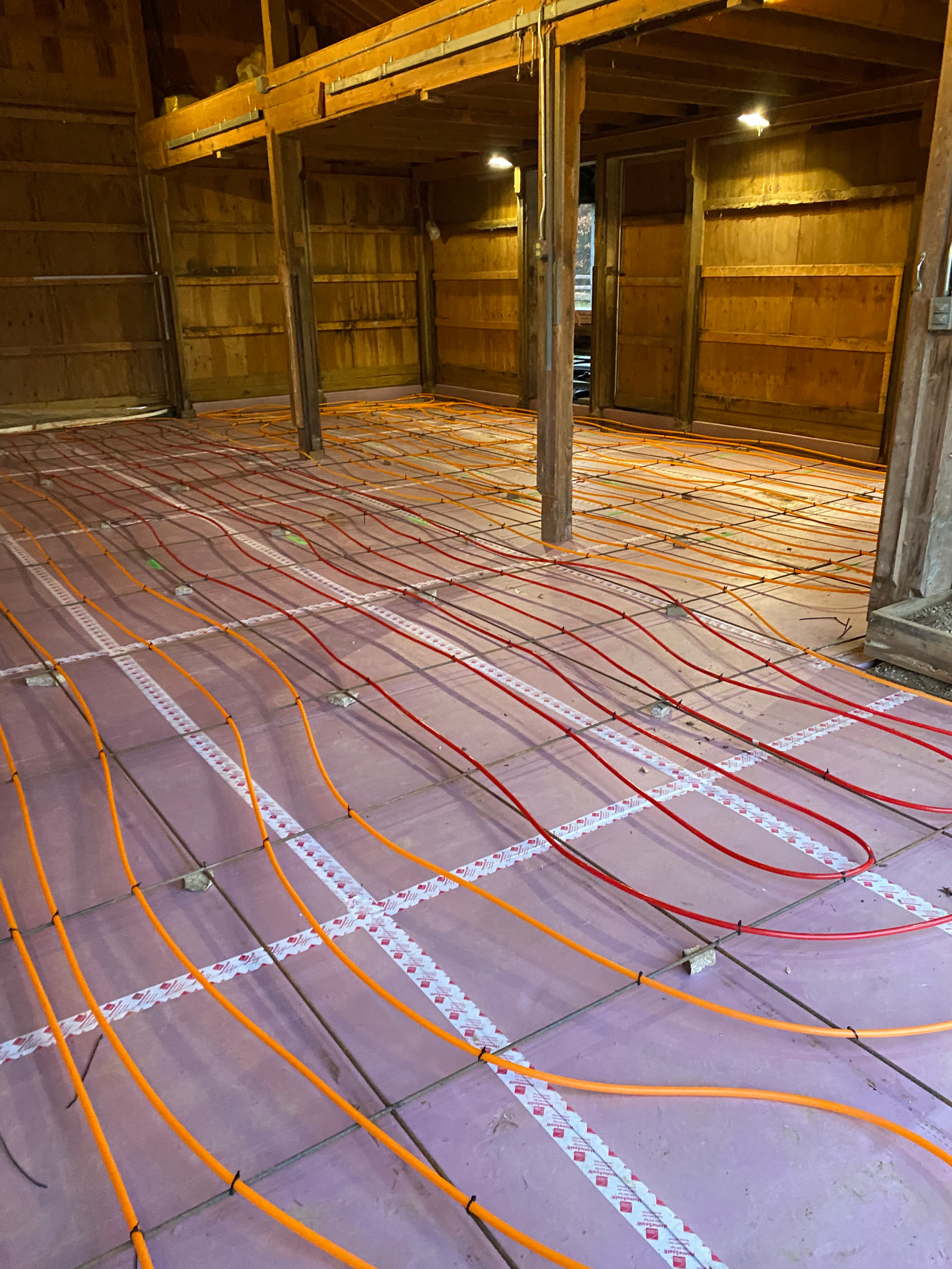 White Lake Radiant Floor Concrete for Barn