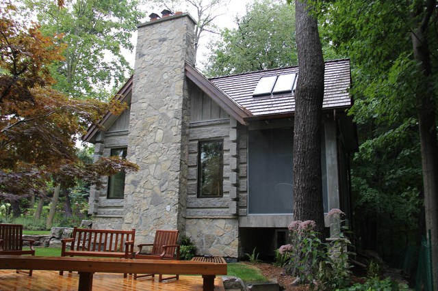 Toronto Canada Concrete Log Cabin Rustic Exterior Toronto