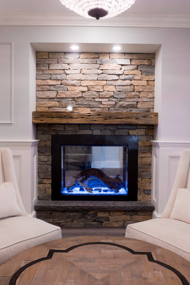 Inspiration for a mid-sized rustic home design remodel in Providence