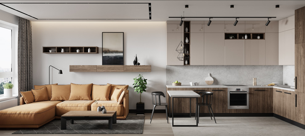 Гостиная с кухней