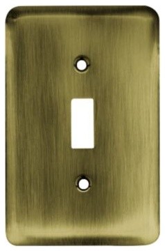 Liberty Hardware 64134 Stamped Round WP Collection 3.15 Inch Switch Plate