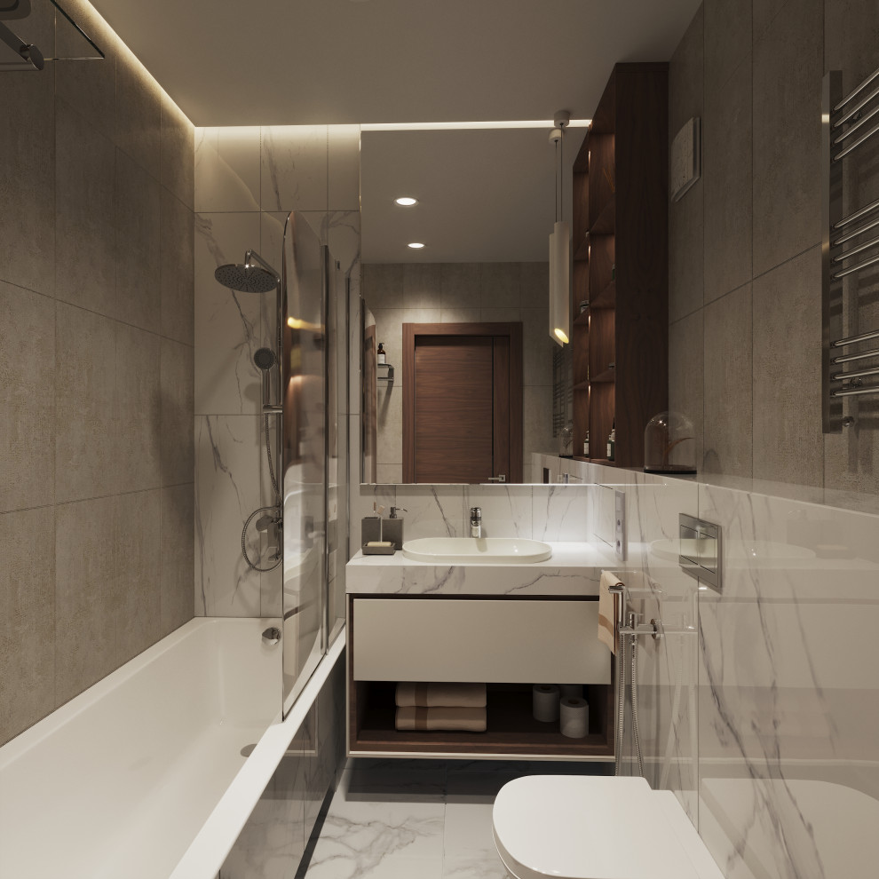 Квартира в современном стиле с минималистичным взглядом 43 кв. м