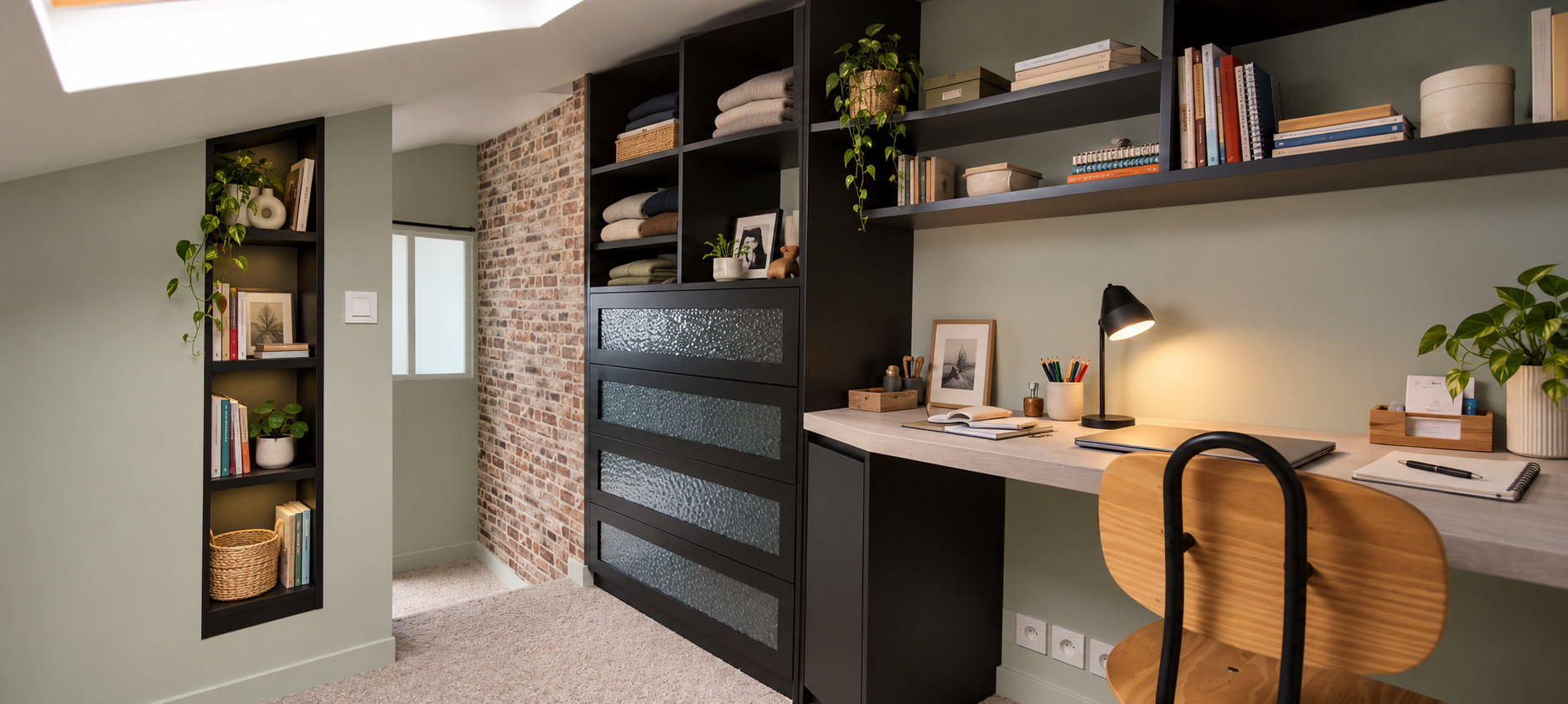 chambre d'ado sous les toits