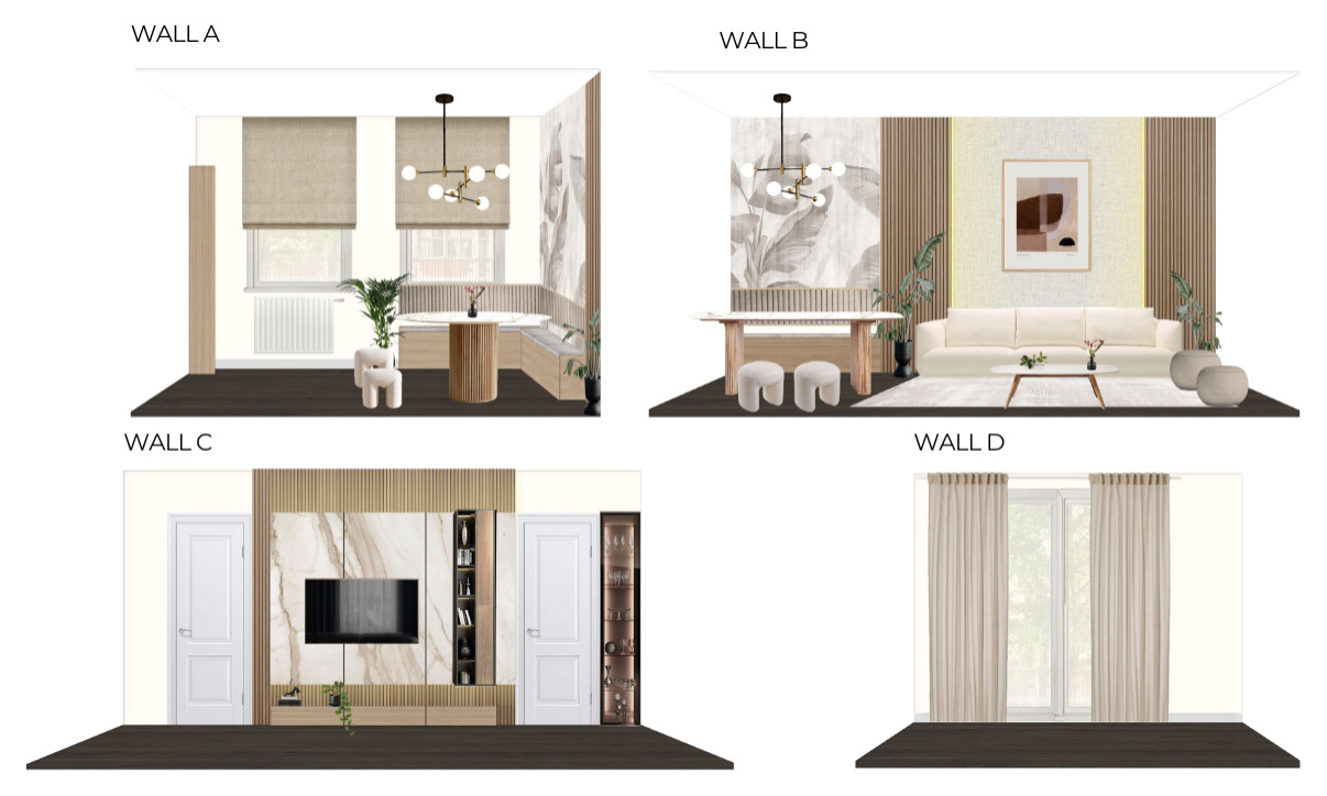 High-End Living room renovation in Harpenden