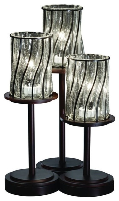 Justice Design Wgl-8797-10 Dakota 3-Light Table Lamp-LED
