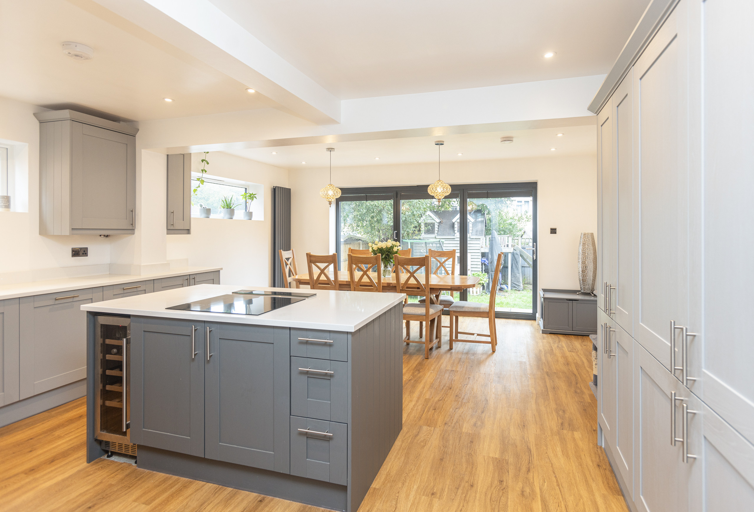 Open-plan kitchen and dining space