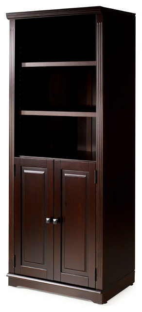 Newport Bookcase With Doors Cappuccino