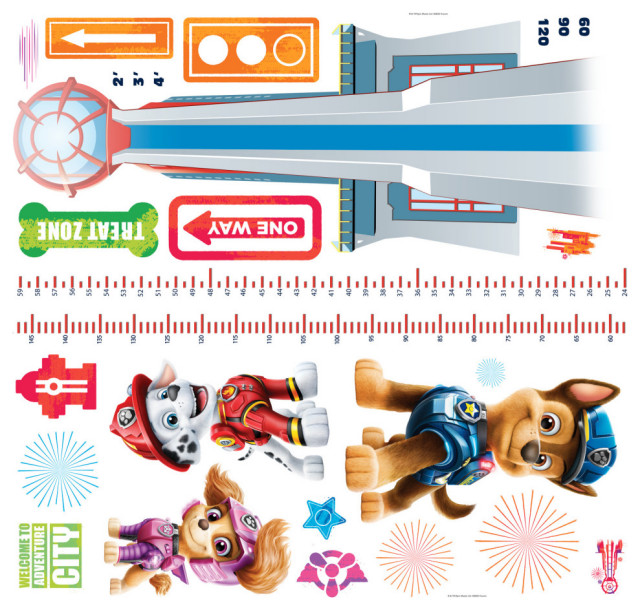 Paw Patrol Growth Chart Peel and Stick Wall Decals Kids Wall Decor by York Wallcoverings Inc