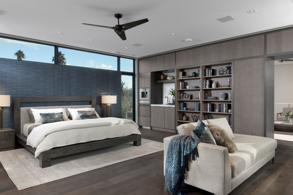 Inspiration for a contemporary bedroom remodel in Las Vegas