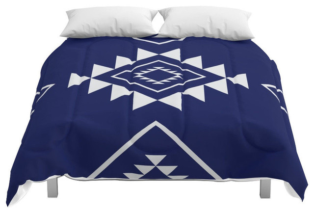 Society6 Navy Aztec Comforter Southwestern Comforters And