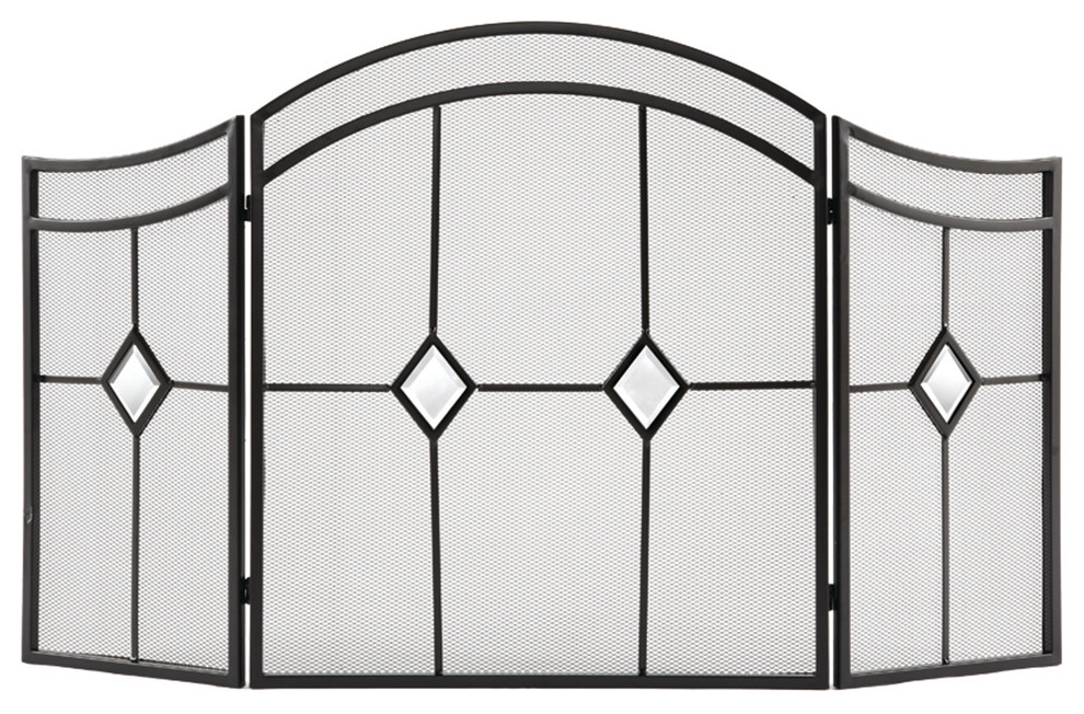 Diamond Fireplace Screen Transitional Fireplace Screens by