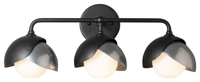201375-1007 Brooklyn 3-Light Double Shade Bath Sconce in Oil Rubbed Bronze