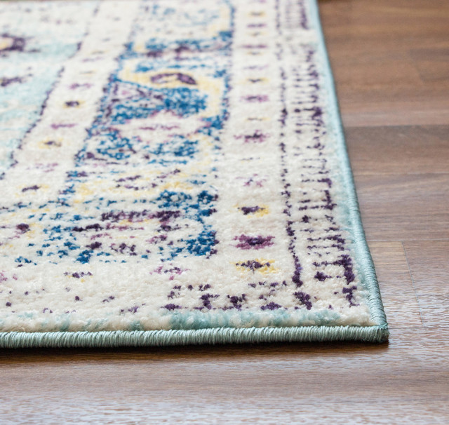 Super Area Rugs Persian Overdyed Vintage Traditional Distressed Rug in Multi