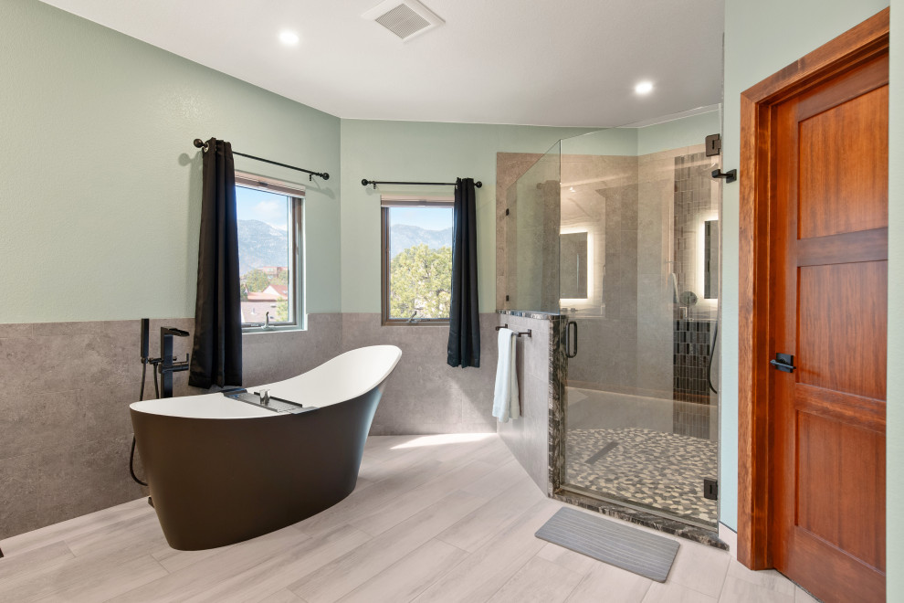 Inspiration for a transitional bathroom remodel in Denver