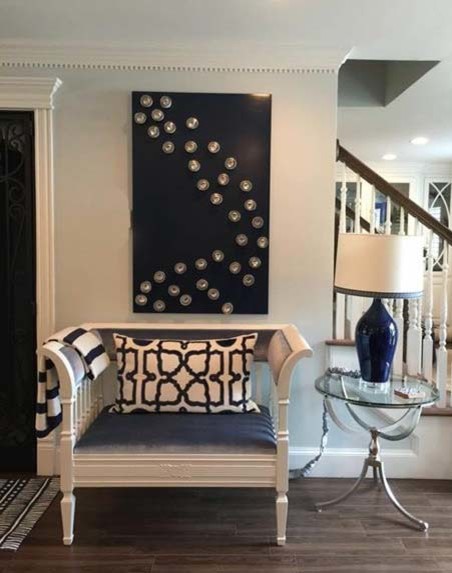 Entryway - transitional entryway idea in Houston