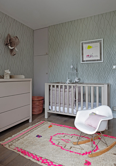 En situation trendy-babyvaerelse