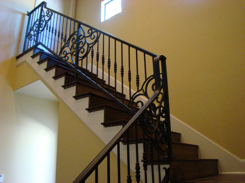 Traditional staircase in Austin.