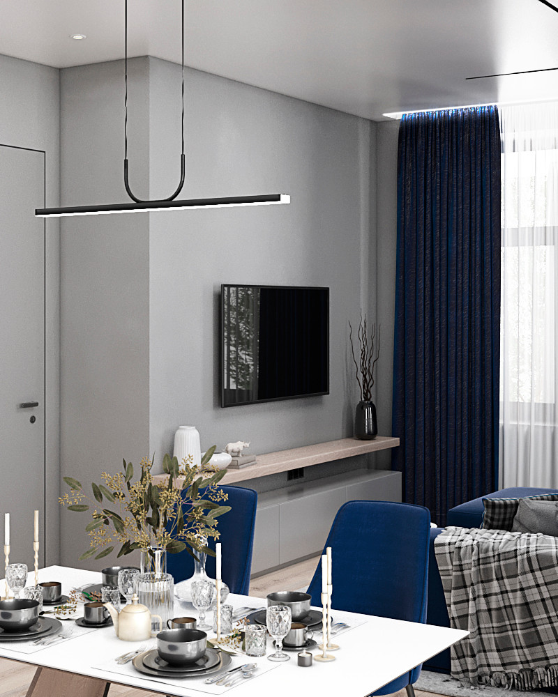 Проект для молодой девушки Москва " Оттенки синего"