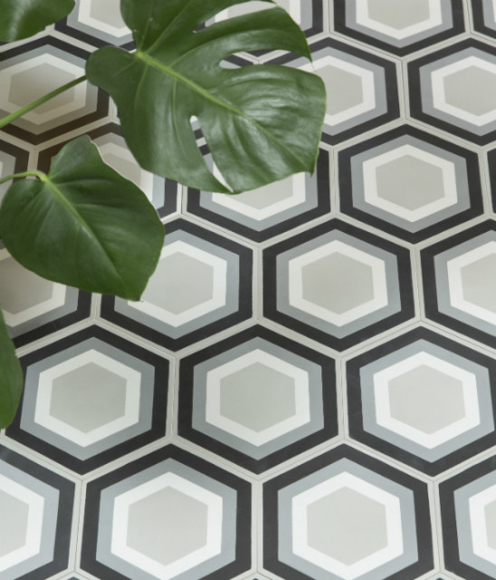 Encaustic Tiles amerikansk-craftsman-badevaerelse