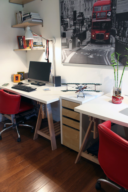 Garage conversion minimalistisch-arbeitszimmer