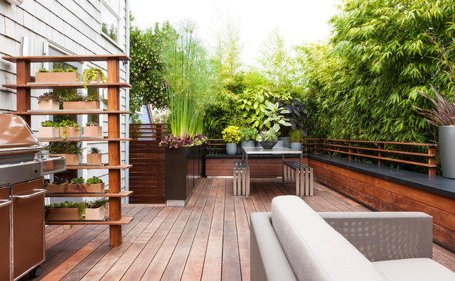 Beachside contemporaneo-terraza-y-balcon